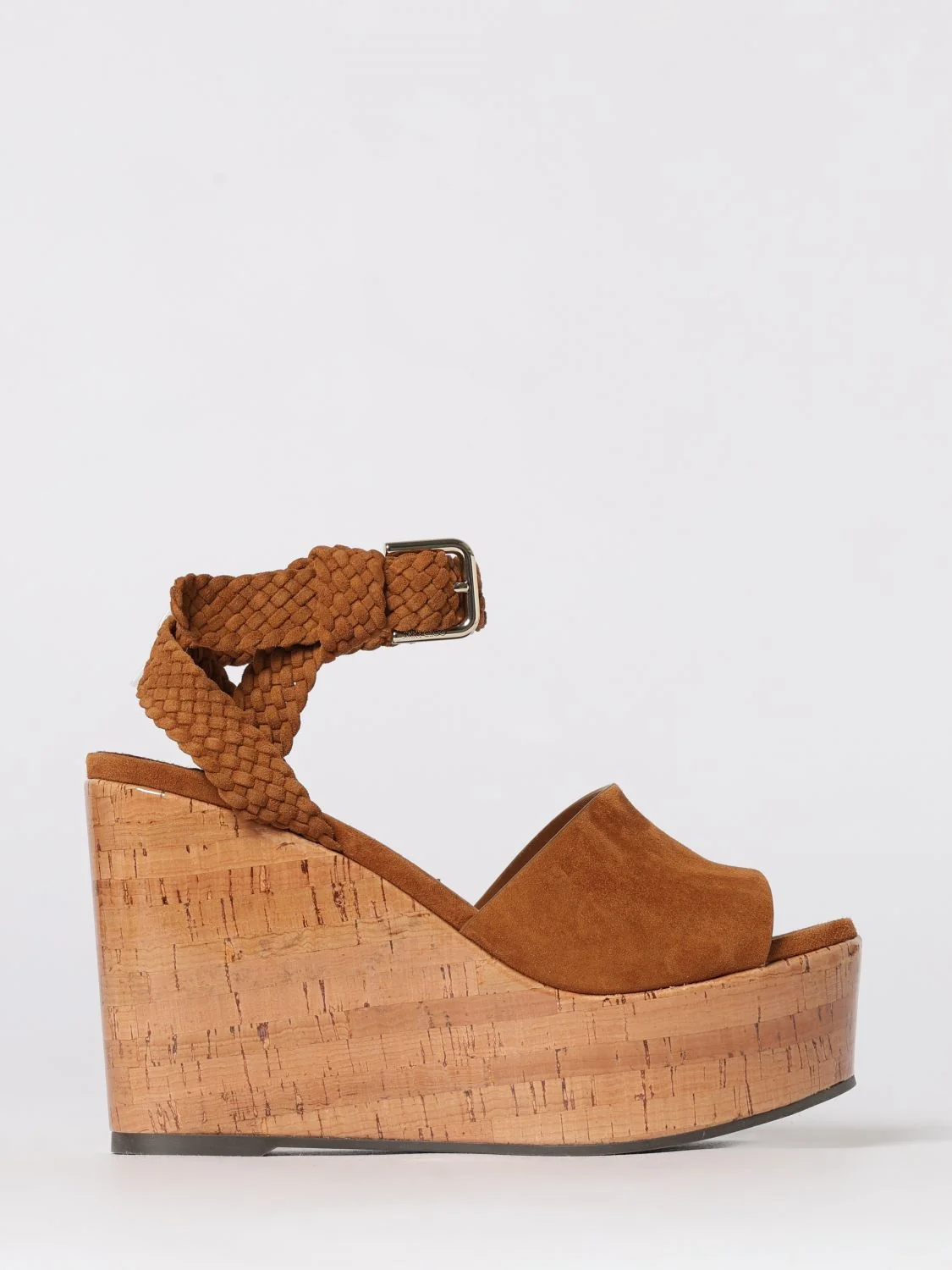 JIMMY CHOO 38 jori suede wedge sandal