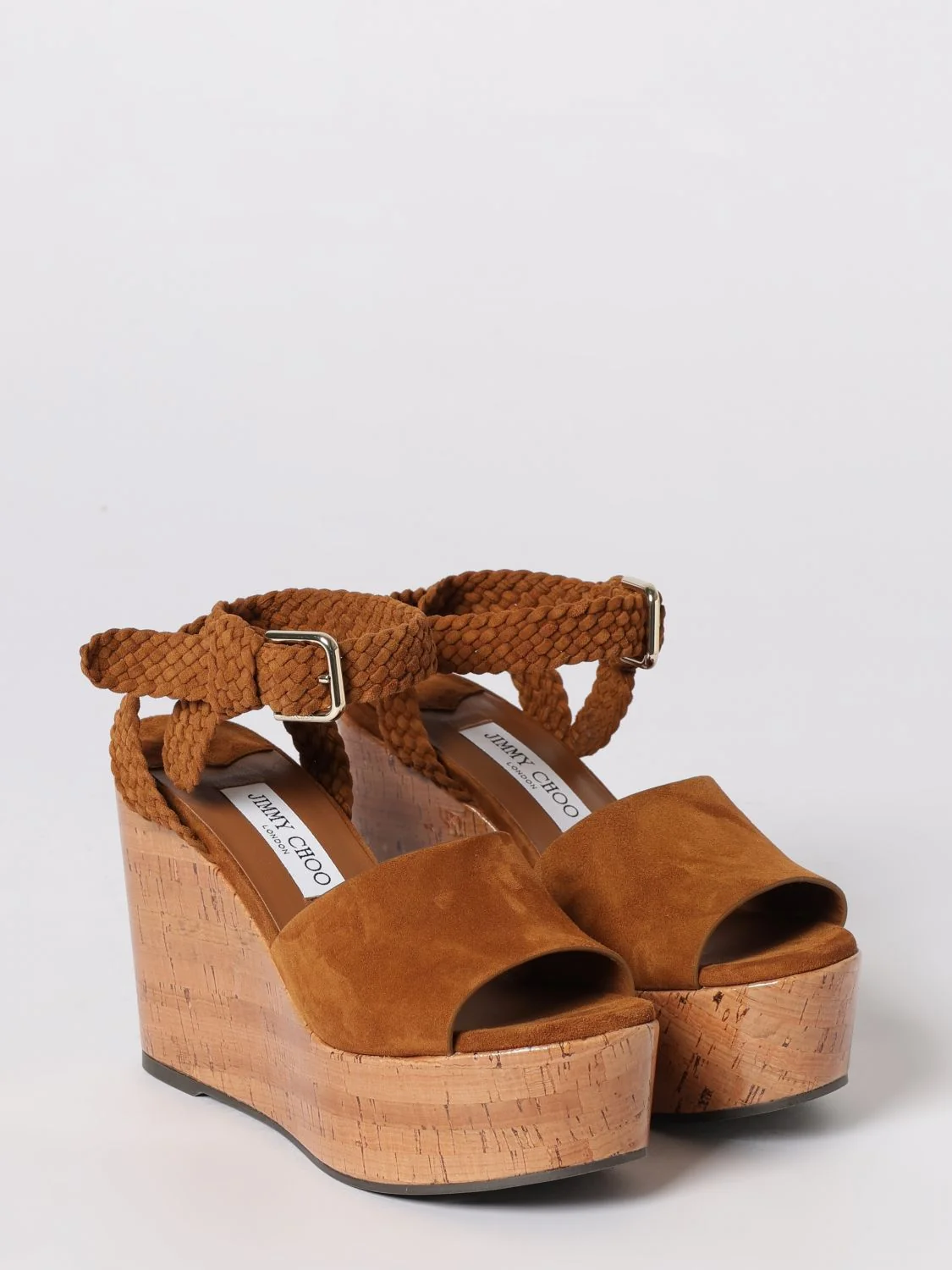 JIMMY CHOO 38 jori suede wedge sandal