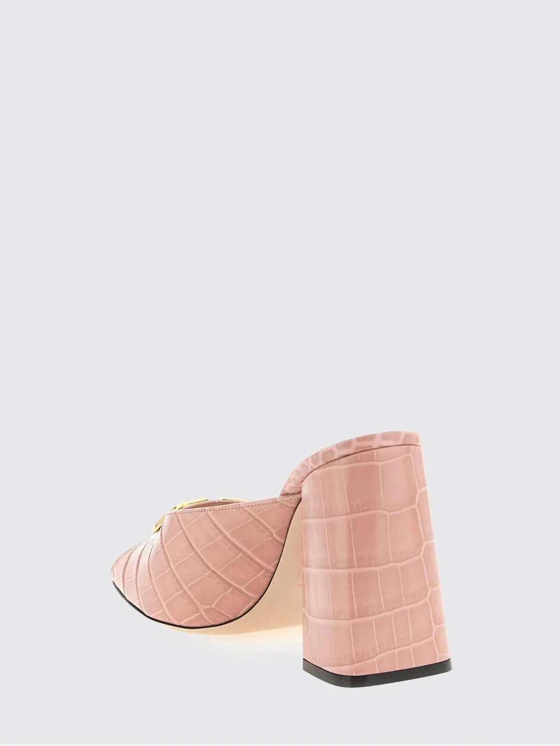 vlogo signature crocodile print leather mules
