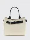 audrey cotton twill and leather bag