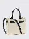 audrey cotton twill and leather bag
