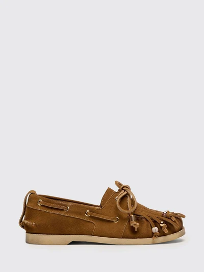 fringed suede loafers