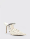 bing lace mules with set rhinestones