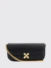 skull flower leather bag