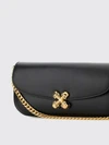 skull flower leather bag
