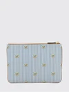 le chat de la maison grained leather pouch