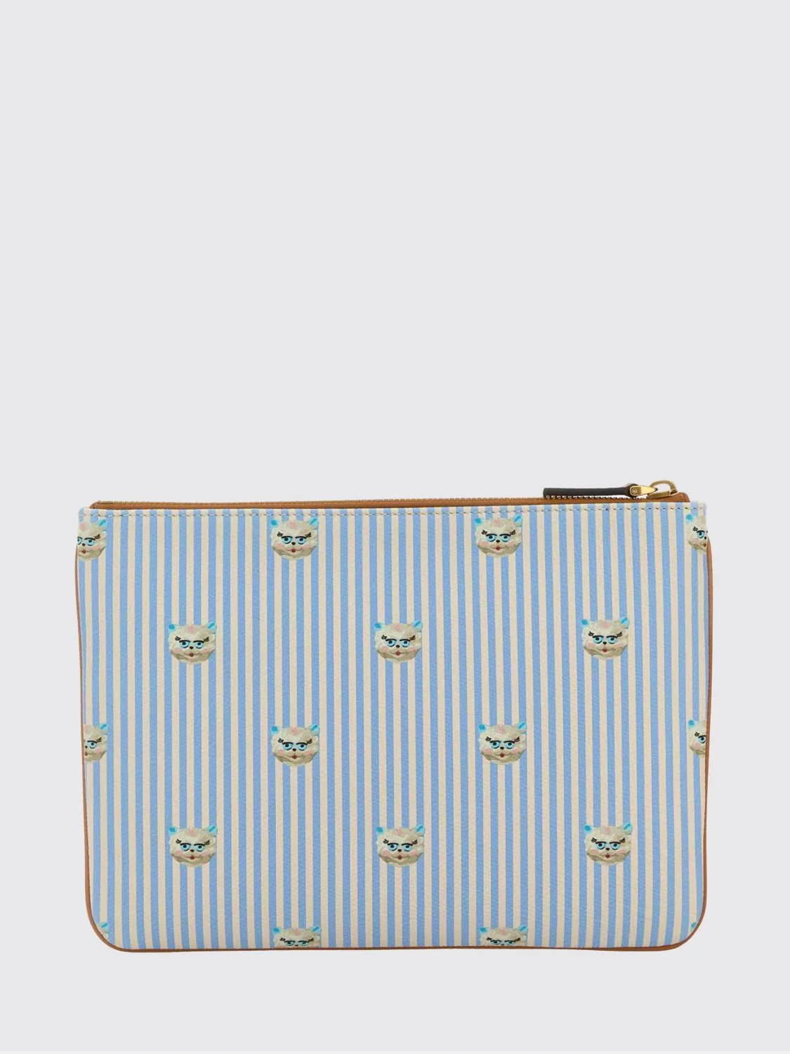 le chat de la maison grained leather pouch