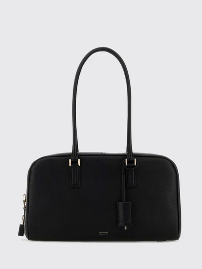 padlock grained leather bag
