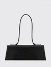 jewelled croc-print leather bag