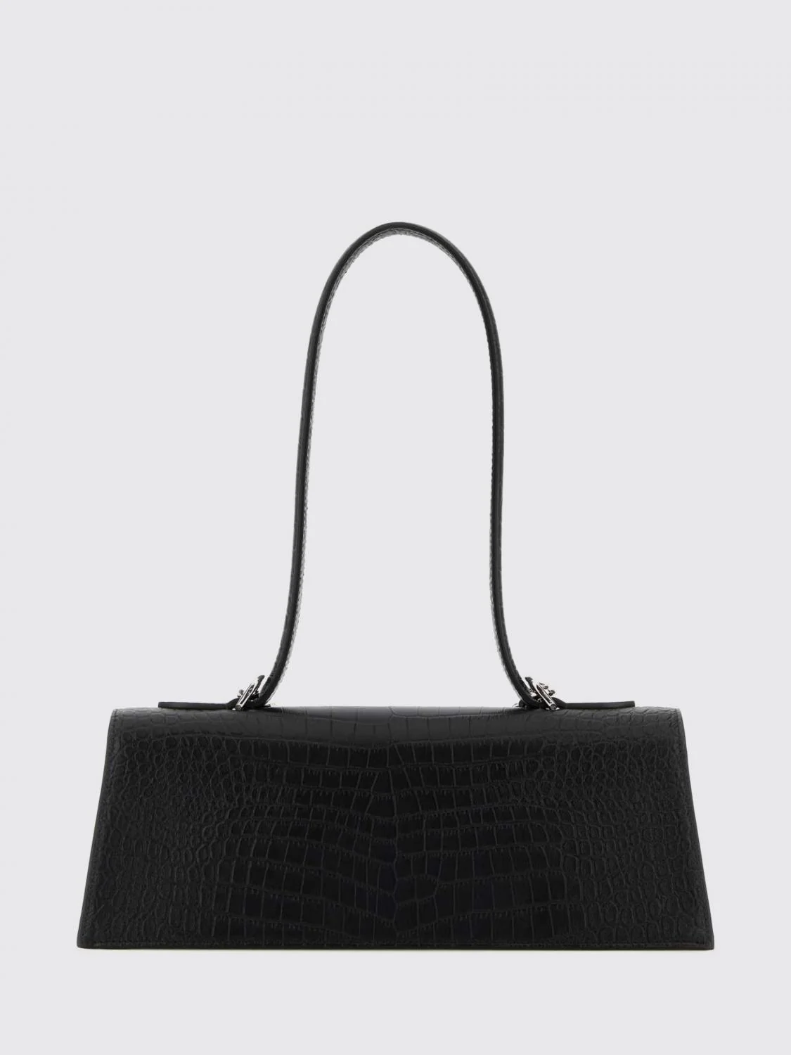 jewelled croc-print leather bag