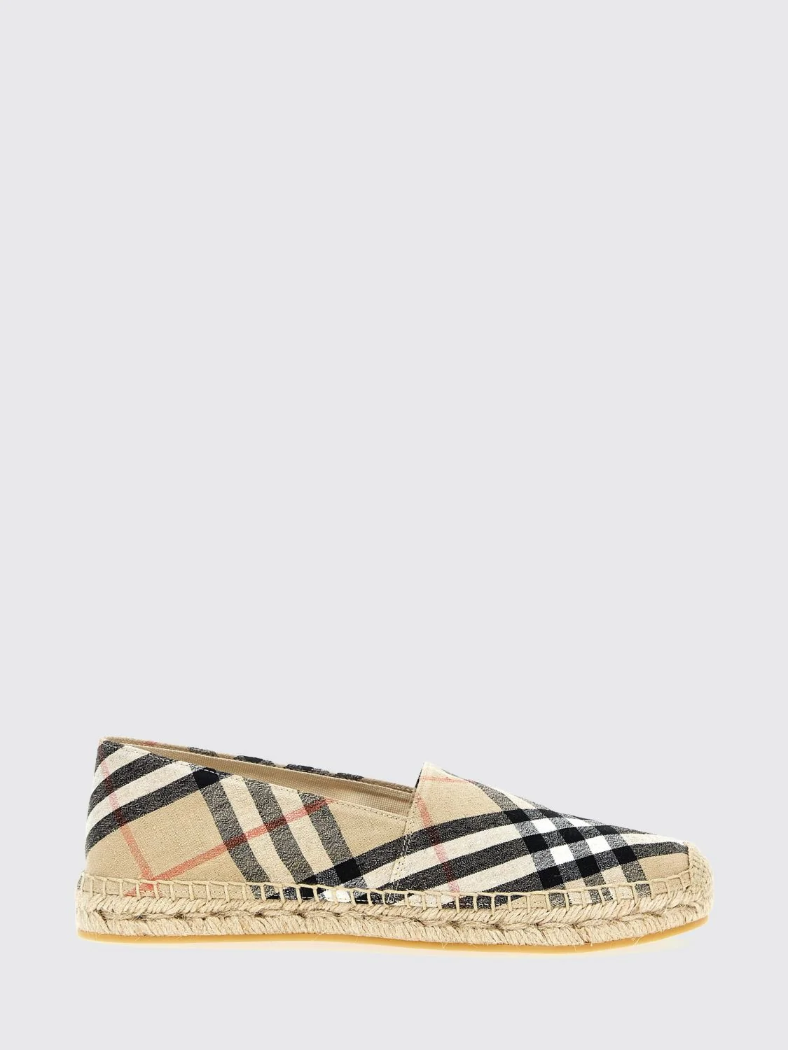 BURBERRY 36 mews espadrilles in vintage print linen