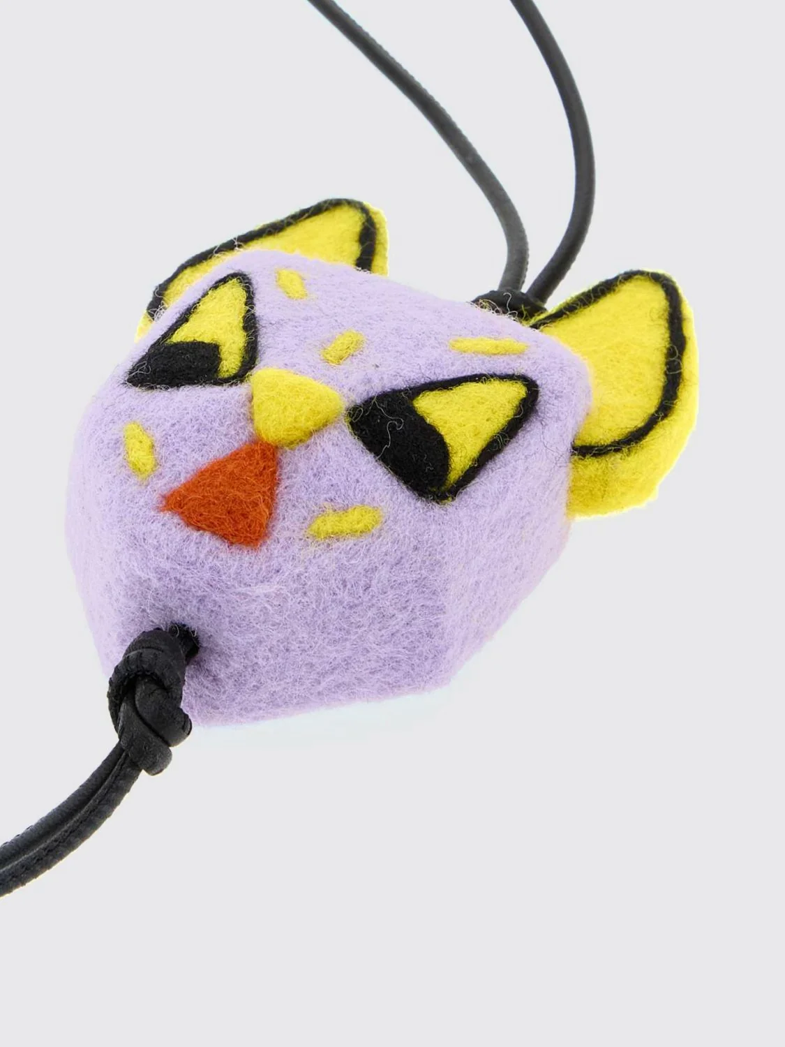 multicolor felt cat keychain
