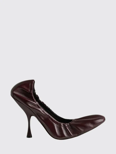 pucker leather pumps