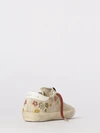 super-star used suede sneakers with embroidered flowers