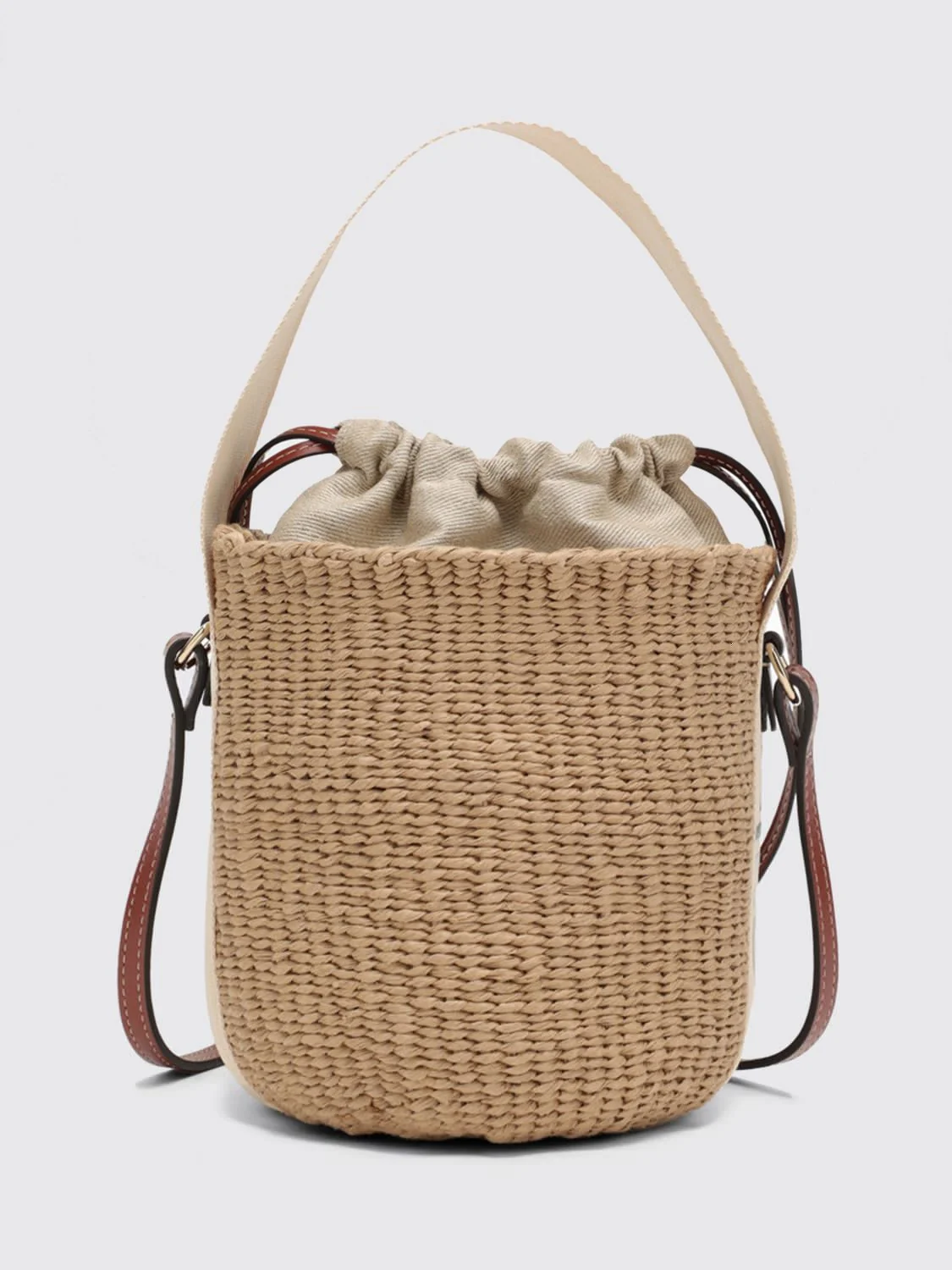 CHLOÉ OS woody raffia bucket bag chloé