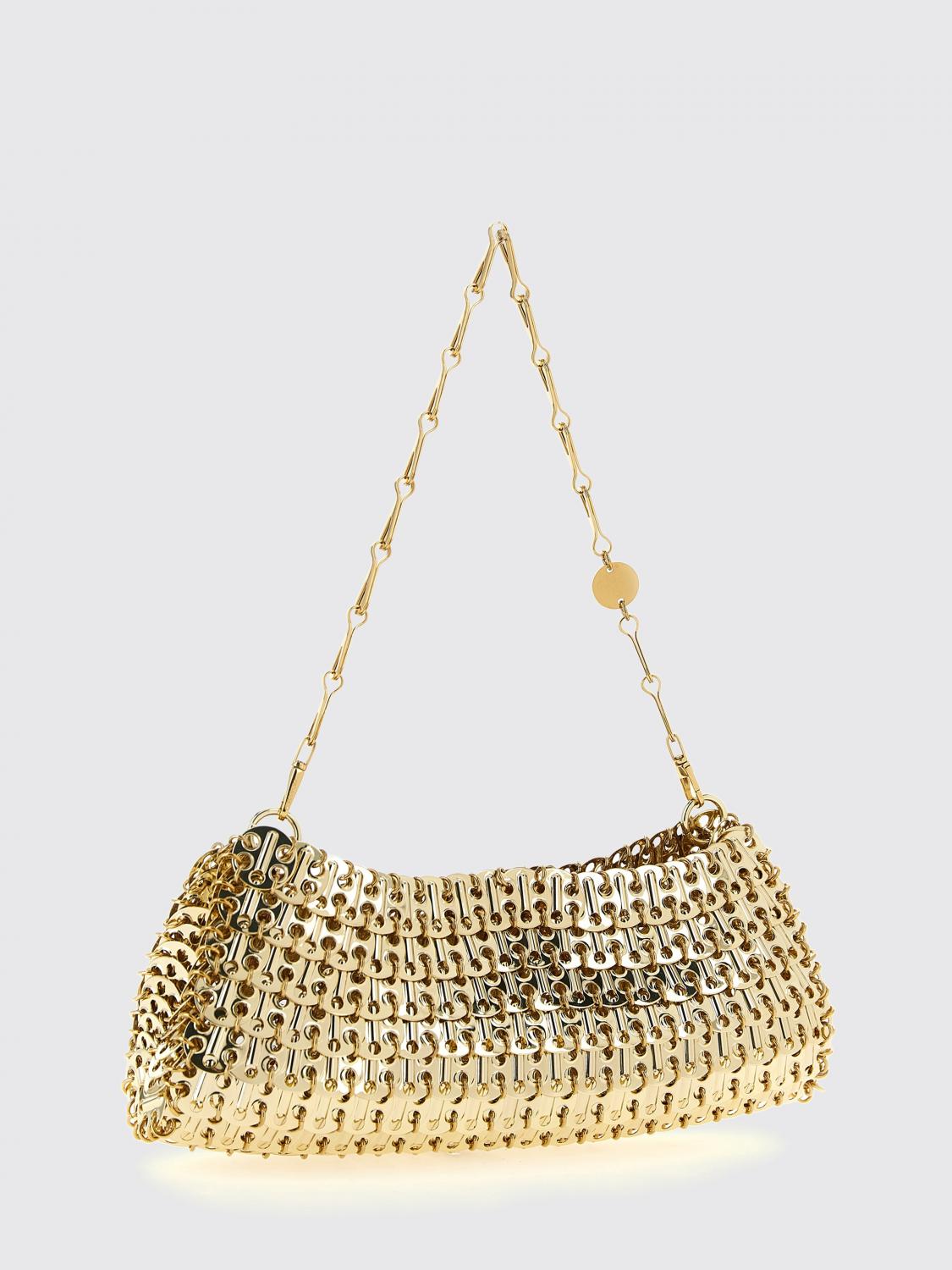 RABANNE OS 1969 brass mesh bag