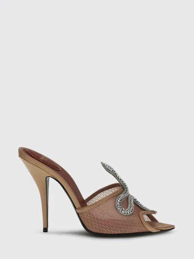 coeur vipère rhinestone mesh nylon mules