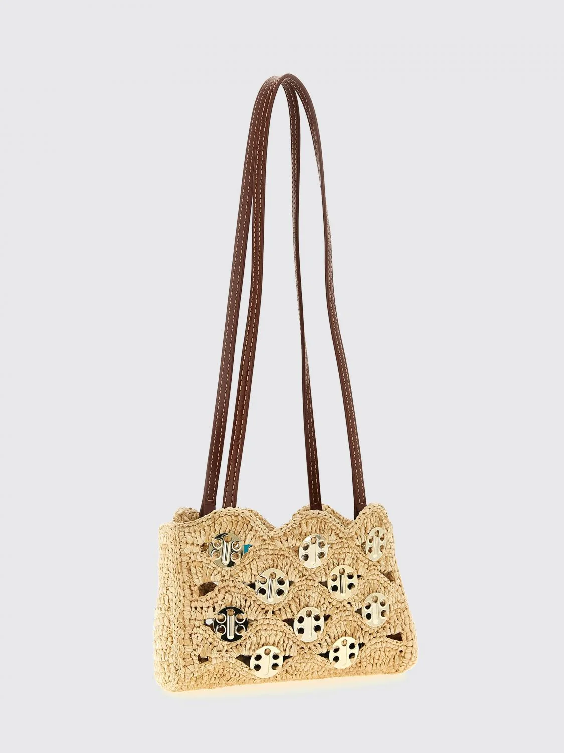 1969 bag in raffia and brass