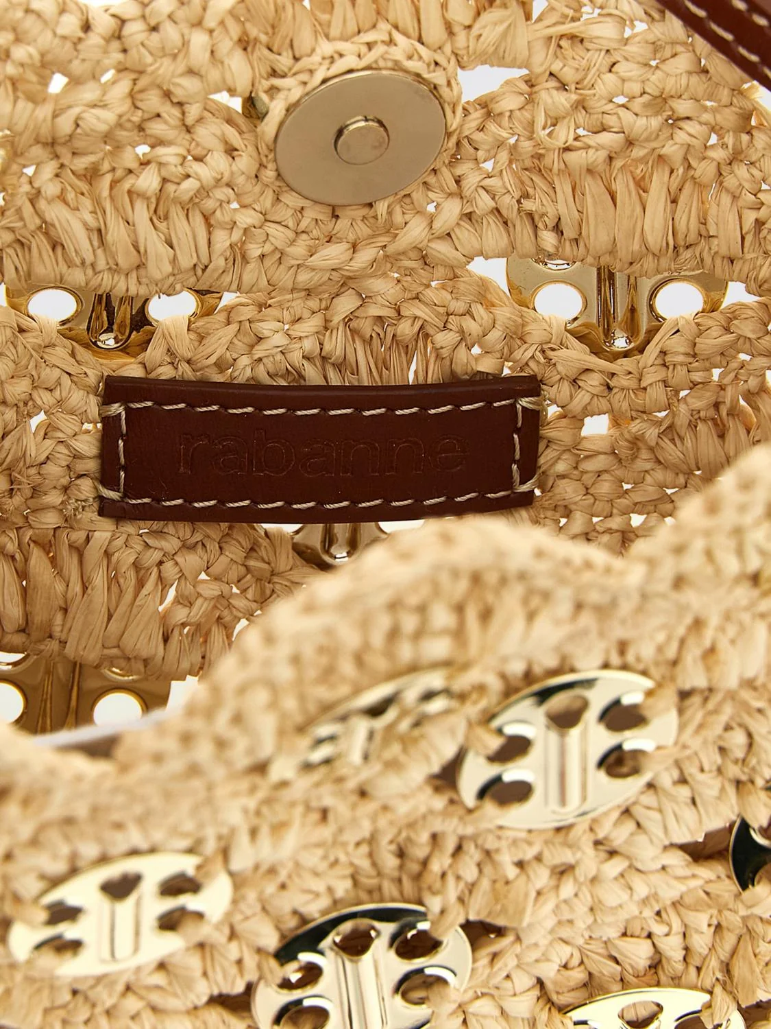 1969 bag in raffia and brass