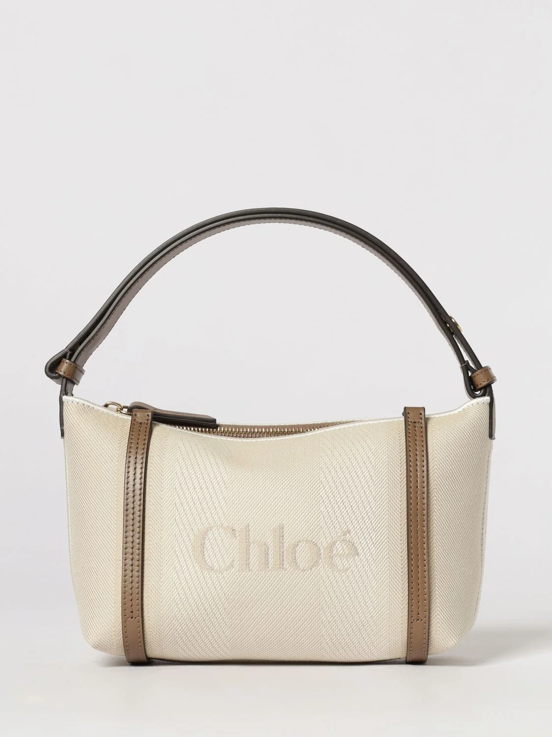 CHLOÉ OS chloé carry cotton bag with jacquard logo