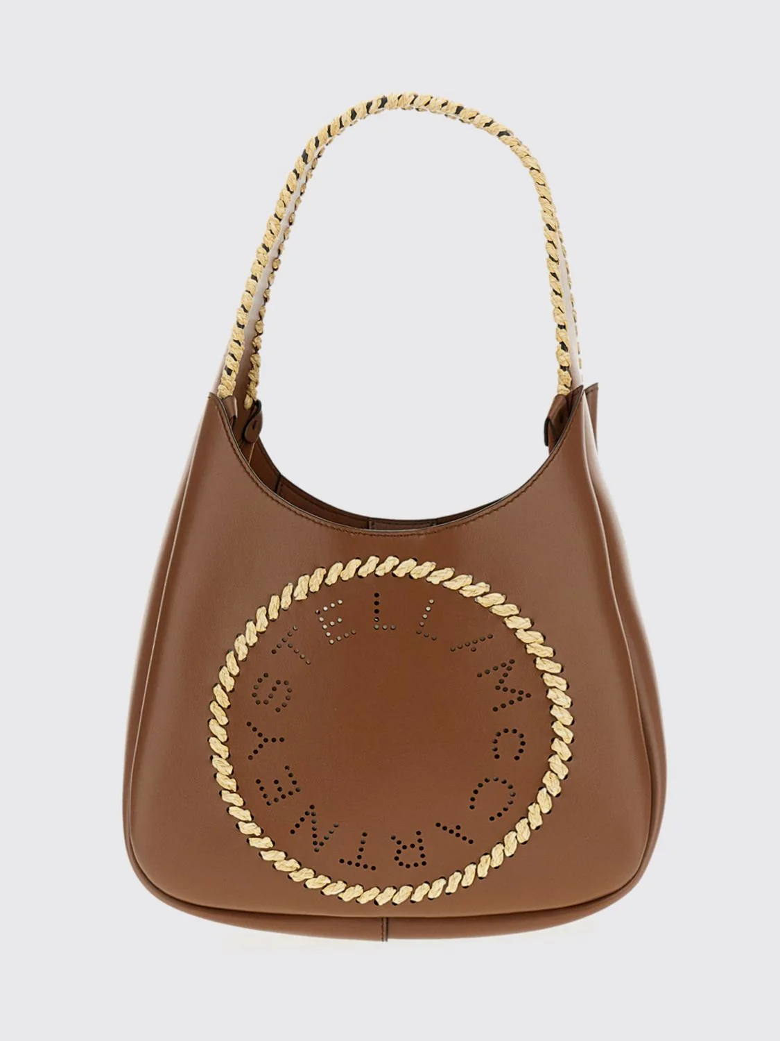 perforated logo faux leather bag