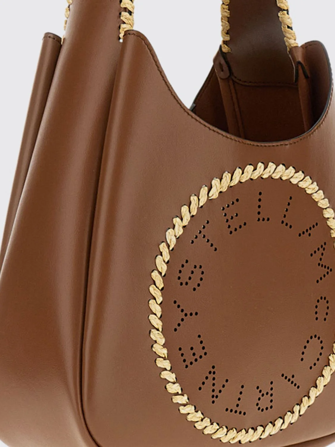 perforated logo faux leather bag