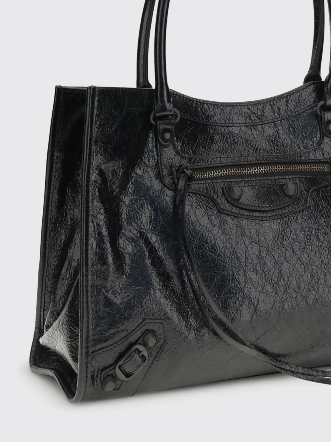 le city arena leather tote bag