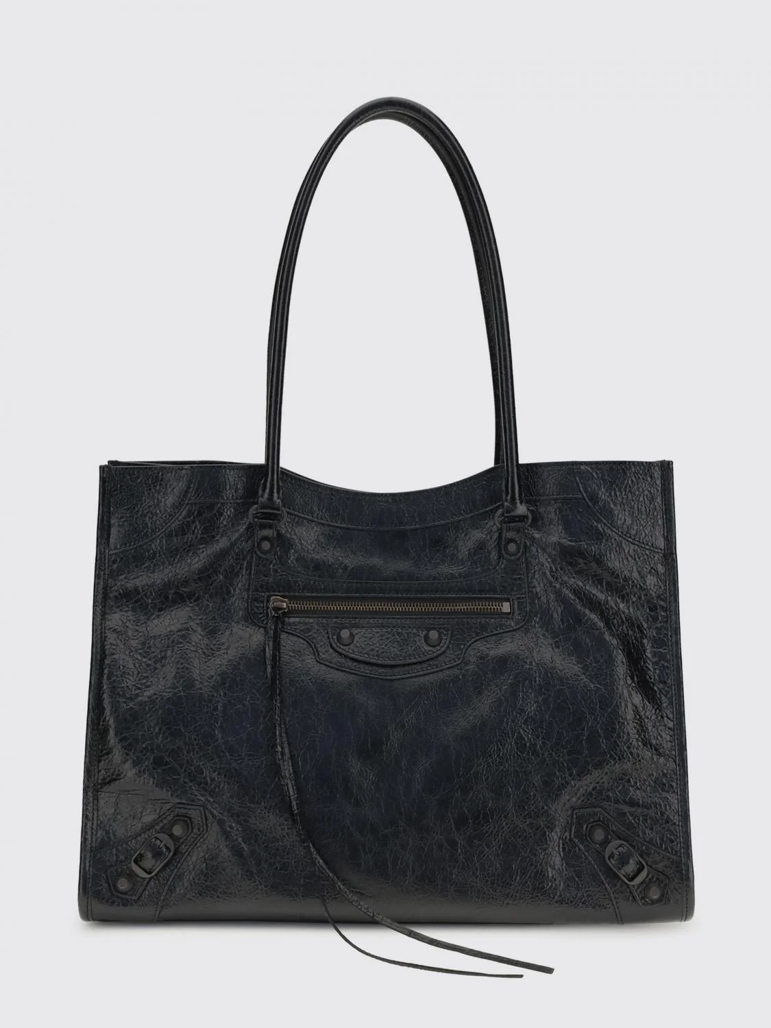 le city arena leather tote bag