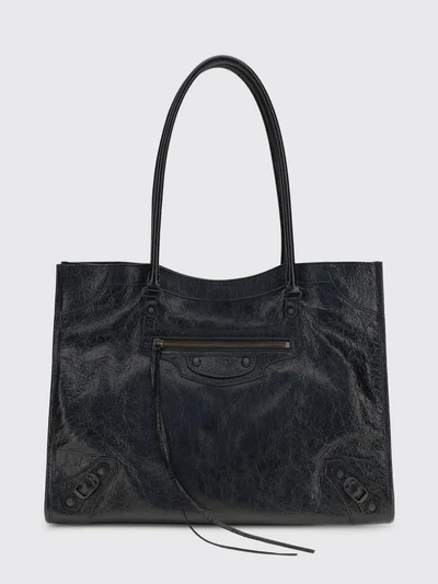 le city arena leather tote bag