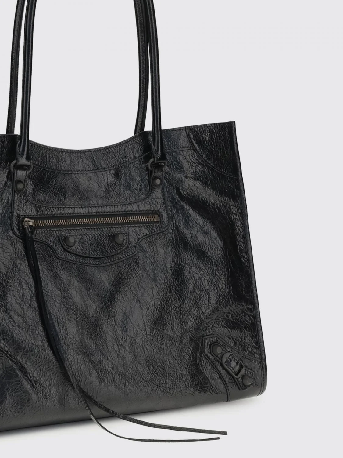le city arena leather tote bag
