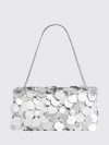 sparkle baguette shoulder bag with sequins and metallic mesh handle
