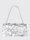 sparkle baguette shoulder bag with sequins and metallic mesh handle