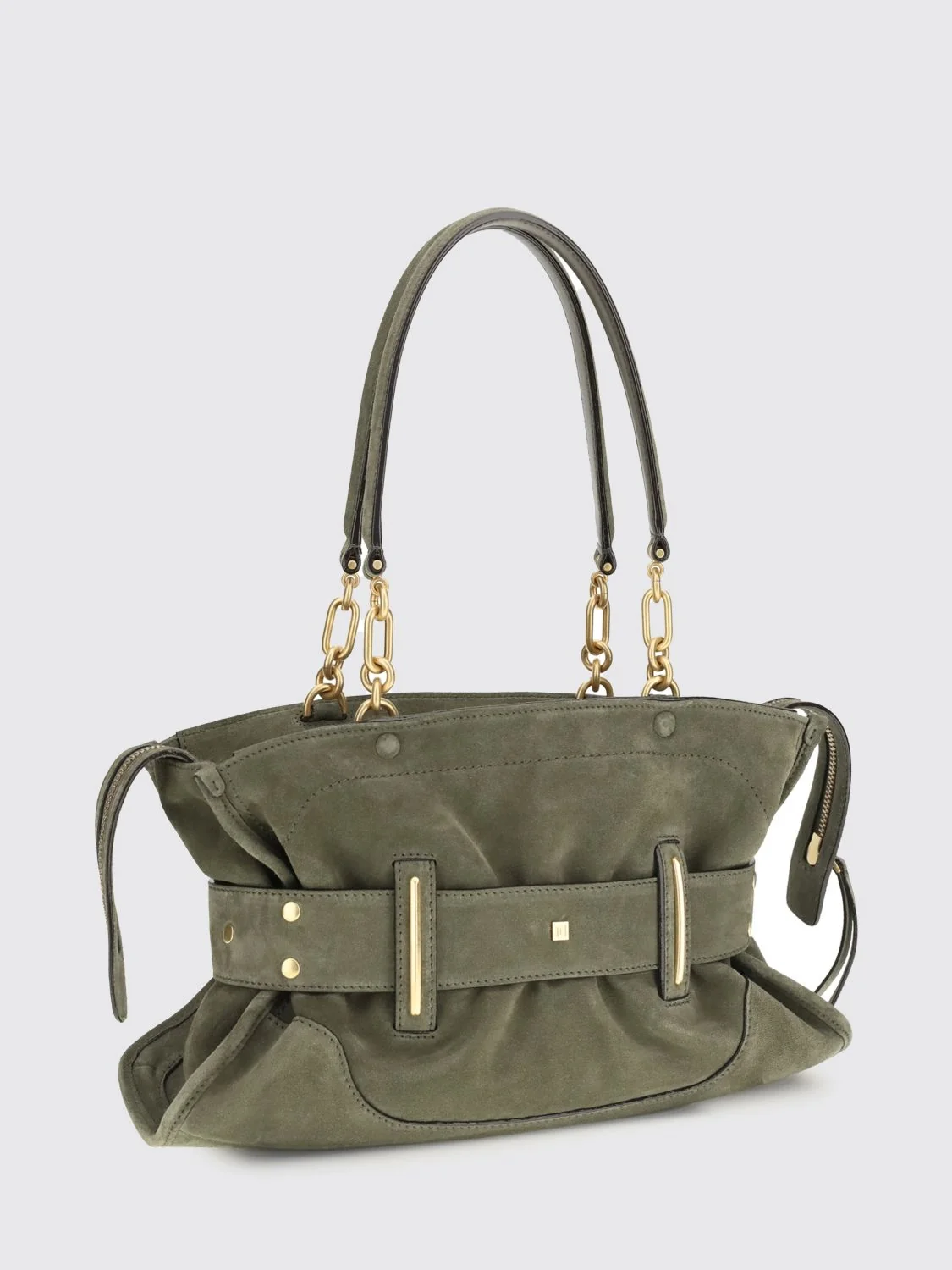 BALMAIN OS anthem suede bag