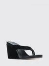 round suede wedge flip-flops