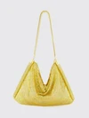 pixel aluminum shoulder bag with metal mesh handle