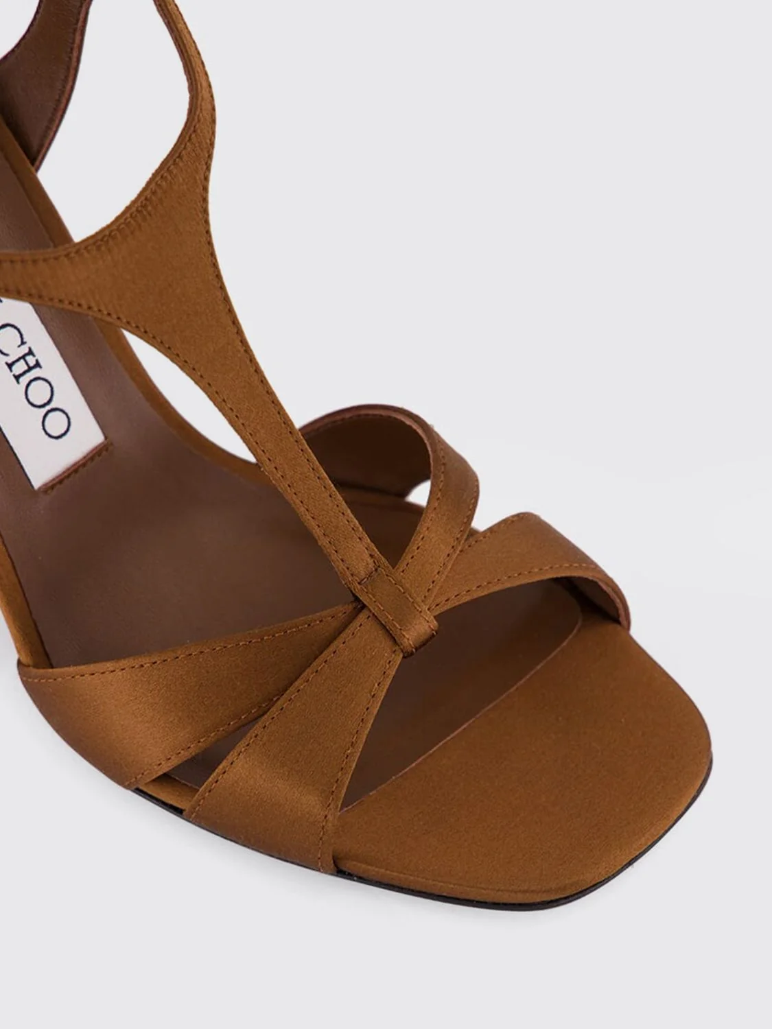 kesia satin t-strap sandals with a high block heel