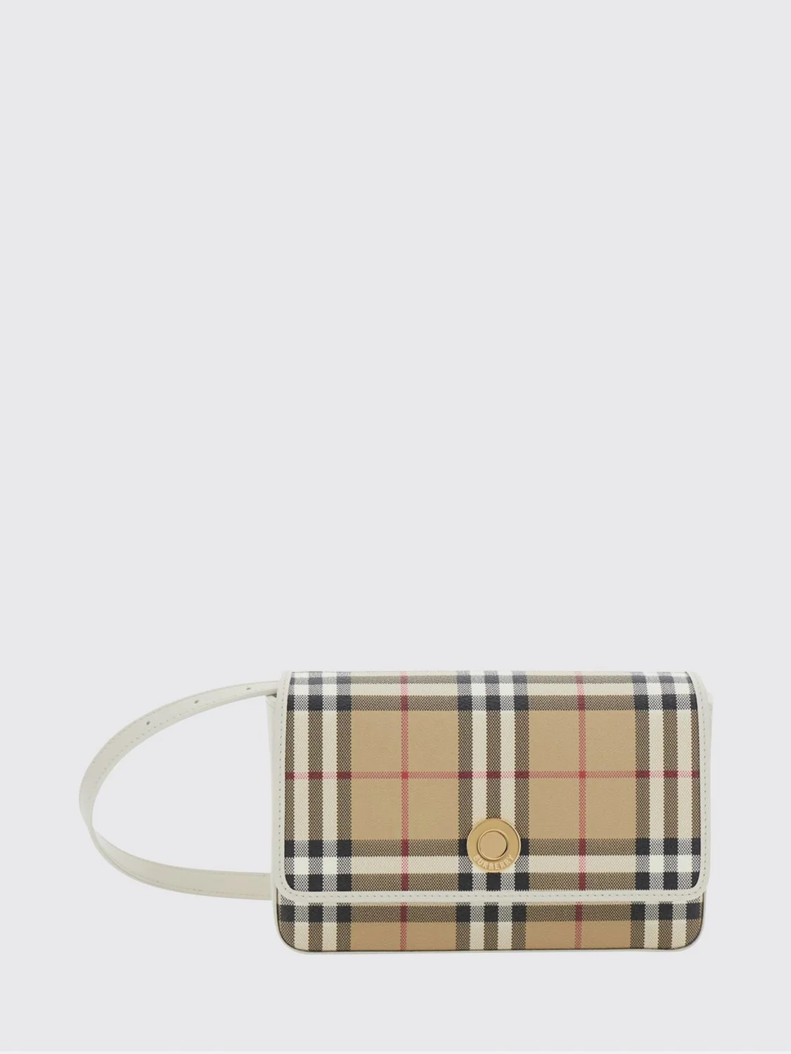 BURBERRY OS mini hampshire crossbody bag in vintage check canvas