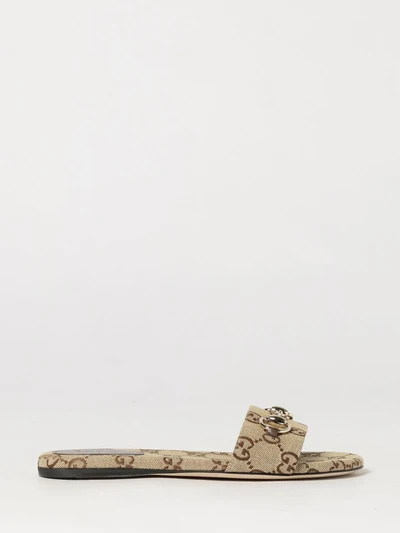 gg jacquard fabric mule sandals with horsebit detail