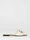 smooth leather mules with gg monogram and square toe
