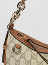 small gg emblem striped gg supreme shoulder bag