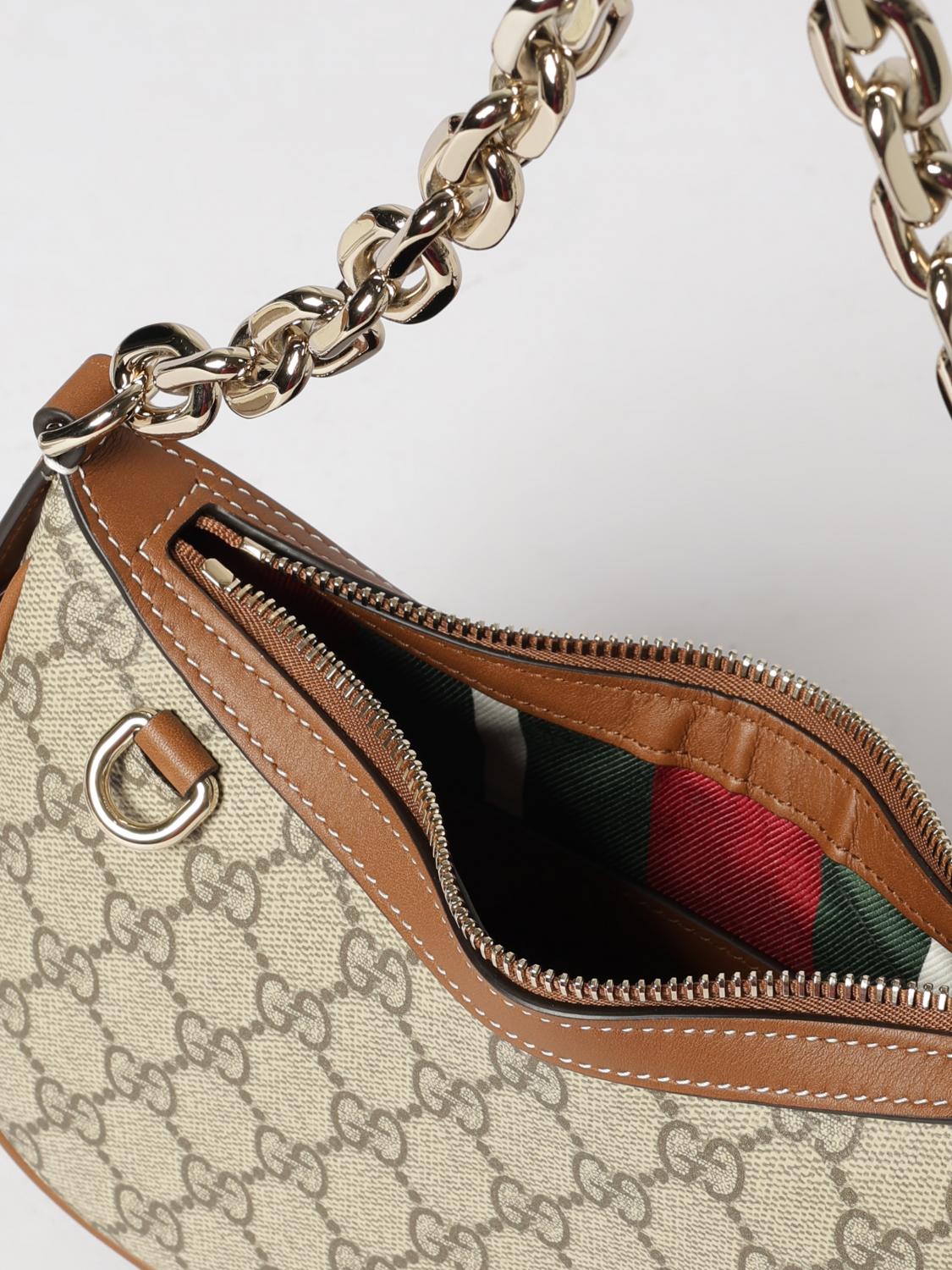 small gg emblem striped gg supreme shoulder bag