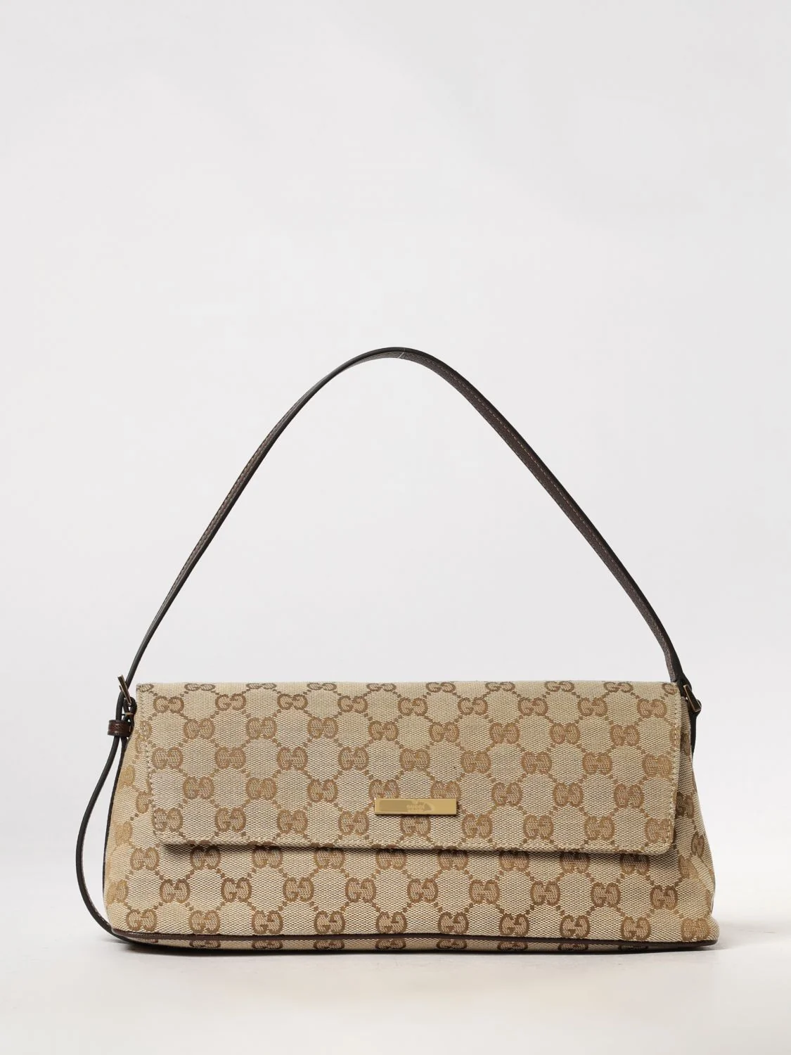GUCCI OS madison gg monogram jacquard shoulder bag with leather handle