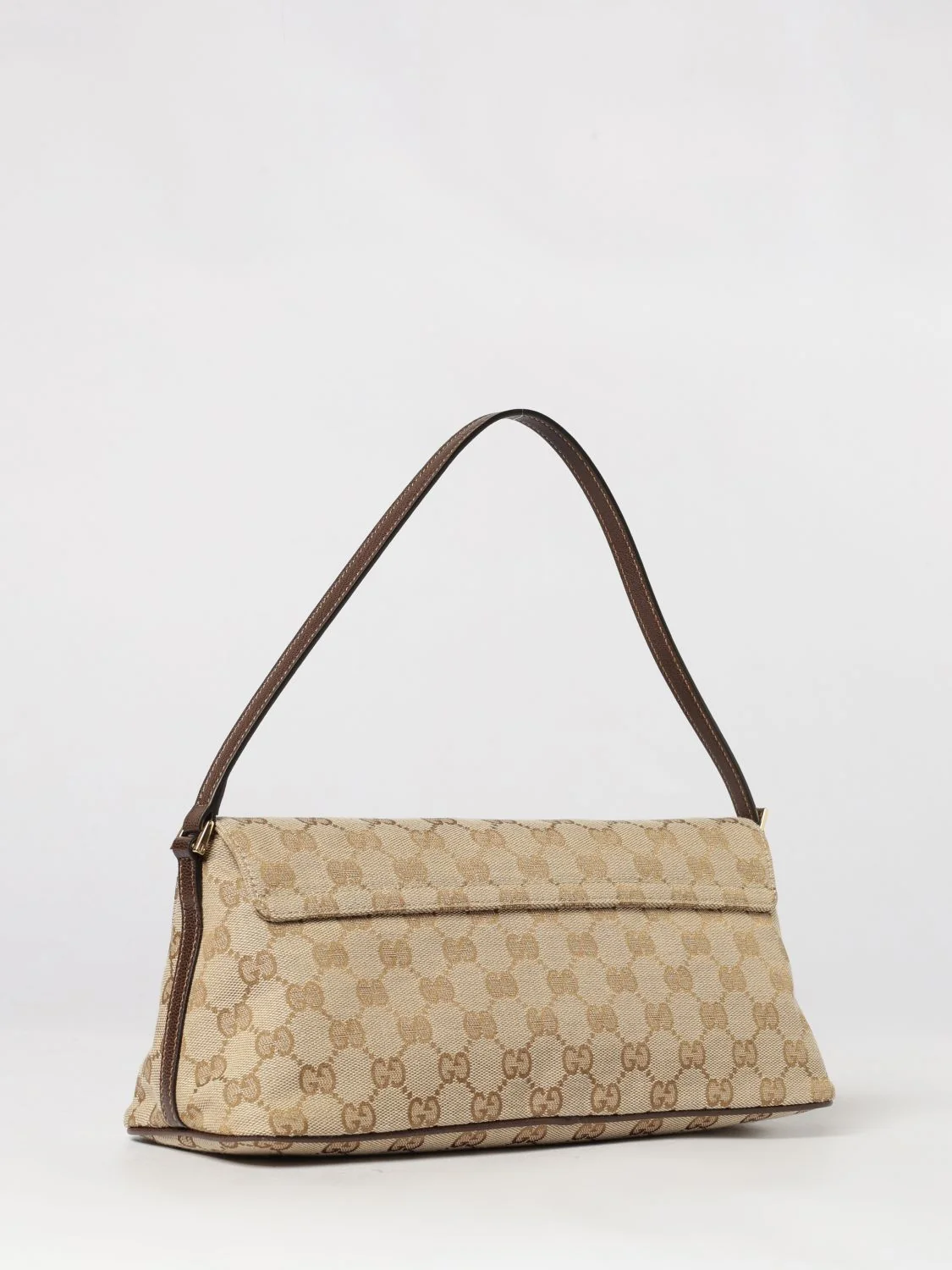 madison gg monogram jacquard shoulder bag with leather handle