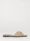 jacquard cotton mules with gg monogram and square toe