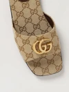 jacquard cotton mules with gg monogram and square toe