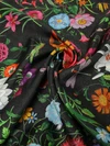 gg monogram floral print square silk scarf