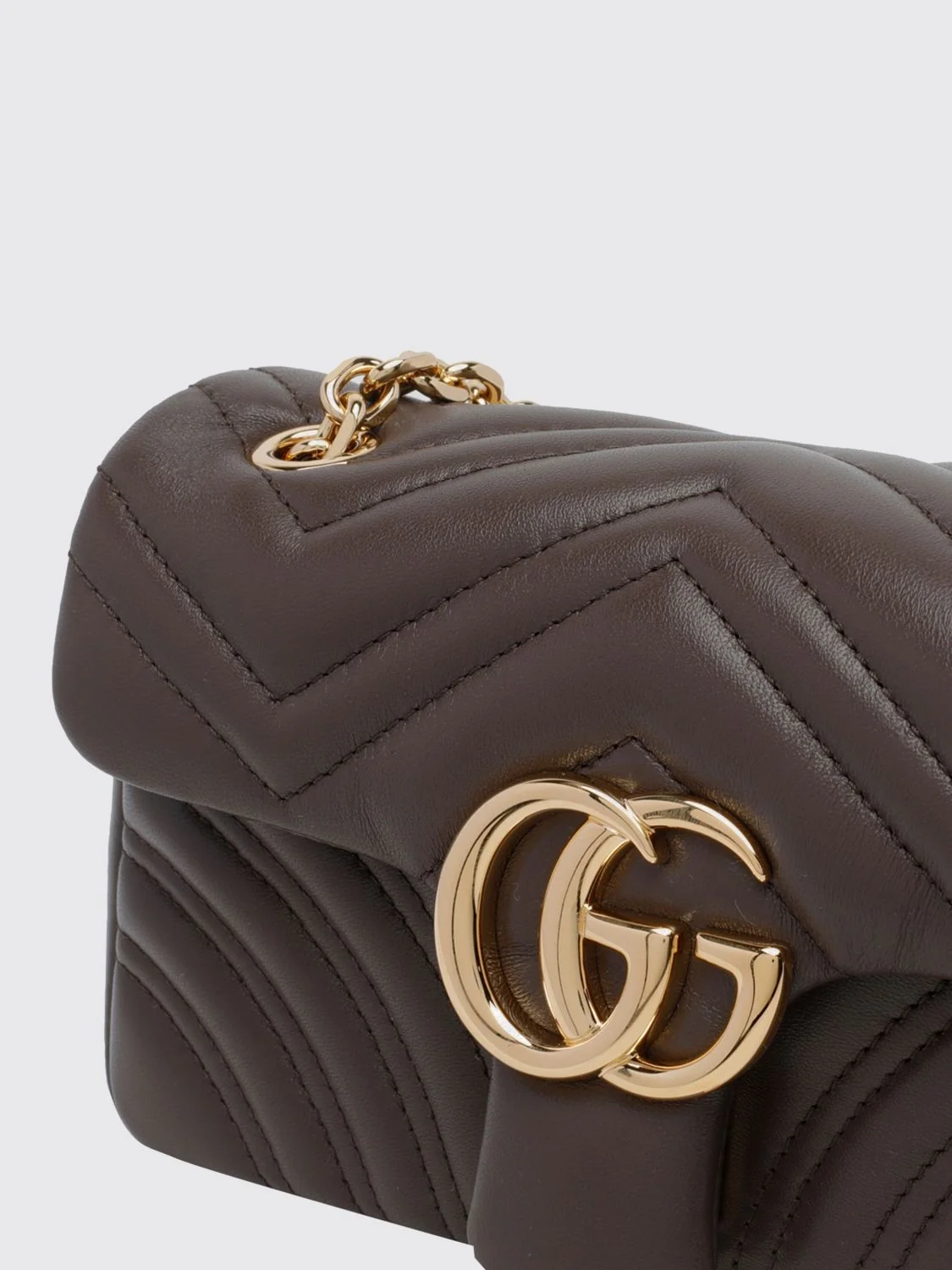 gg marmont mini matelassé nappa leather chevron shoulder bag