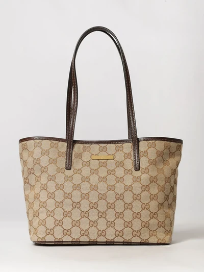 tribeca gg monogram jacquard fabric shoulder bag with double handles