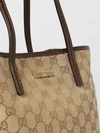 tribeca gg monogram jacquard fabric shoulder bag with double handles