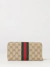 continental wallet with gg monogram, web stripe and horsebit detail